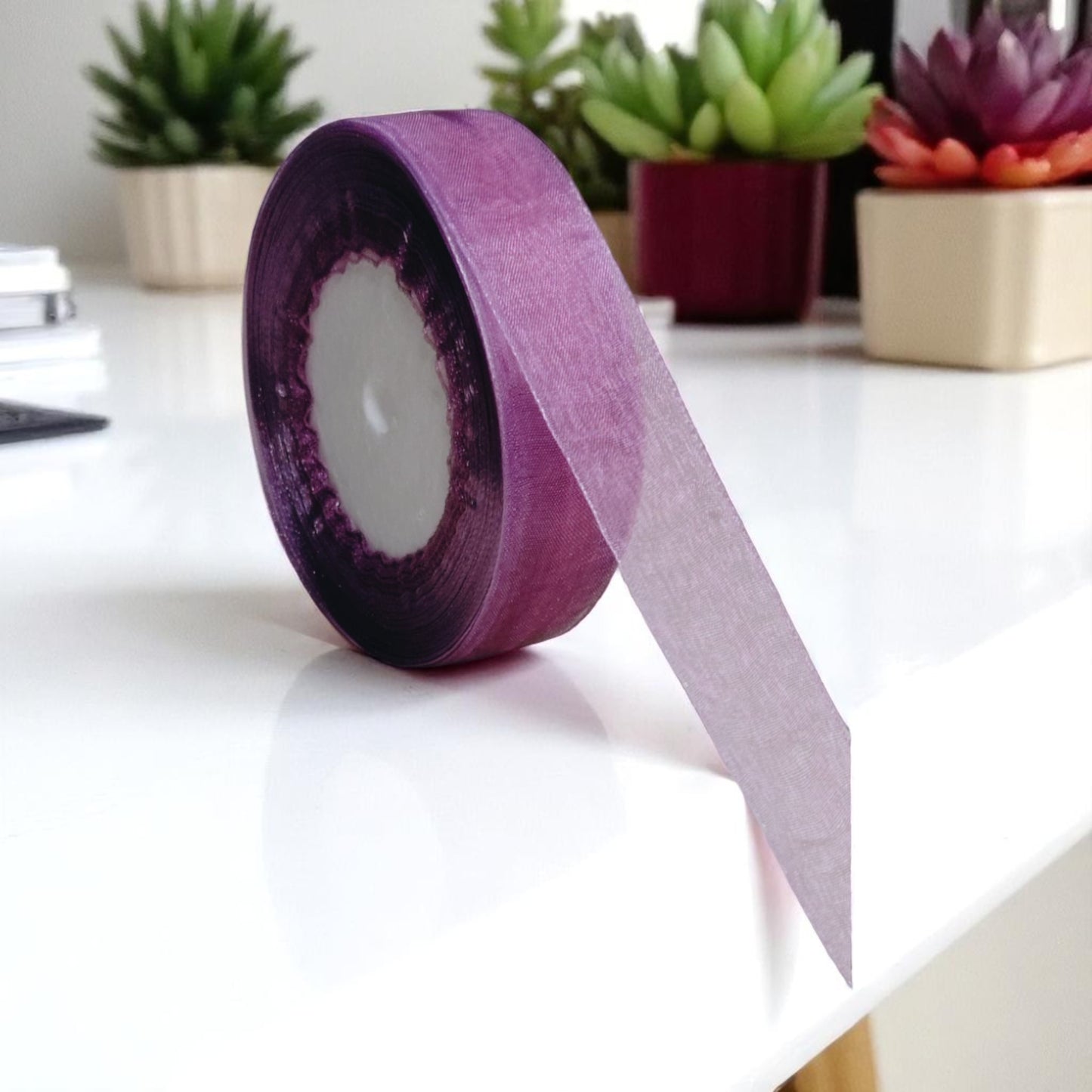 Organza Ribbon for Bow Making, Gift Wrapping, Crafting & Decoration (1 Inch, 40 - 45m)