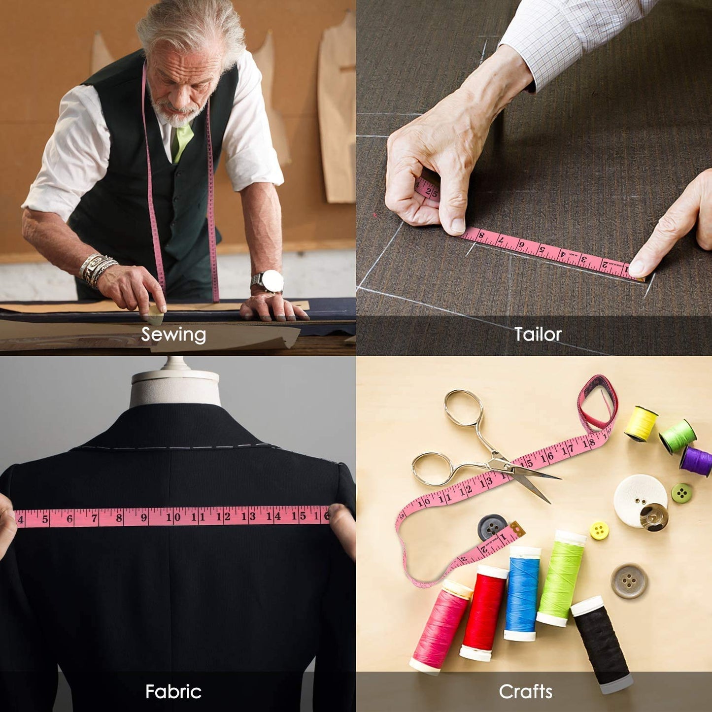 Sewing Tailor Tape - (1.5 m/150 cm) (60inch/5ft) (Pack of 1)