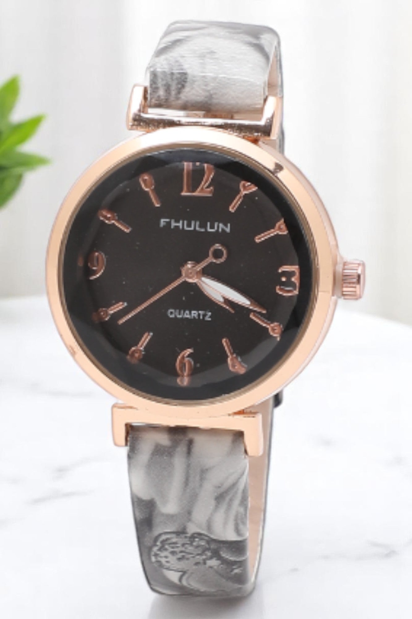 Classic Analog Watch for Women with Printed Strap