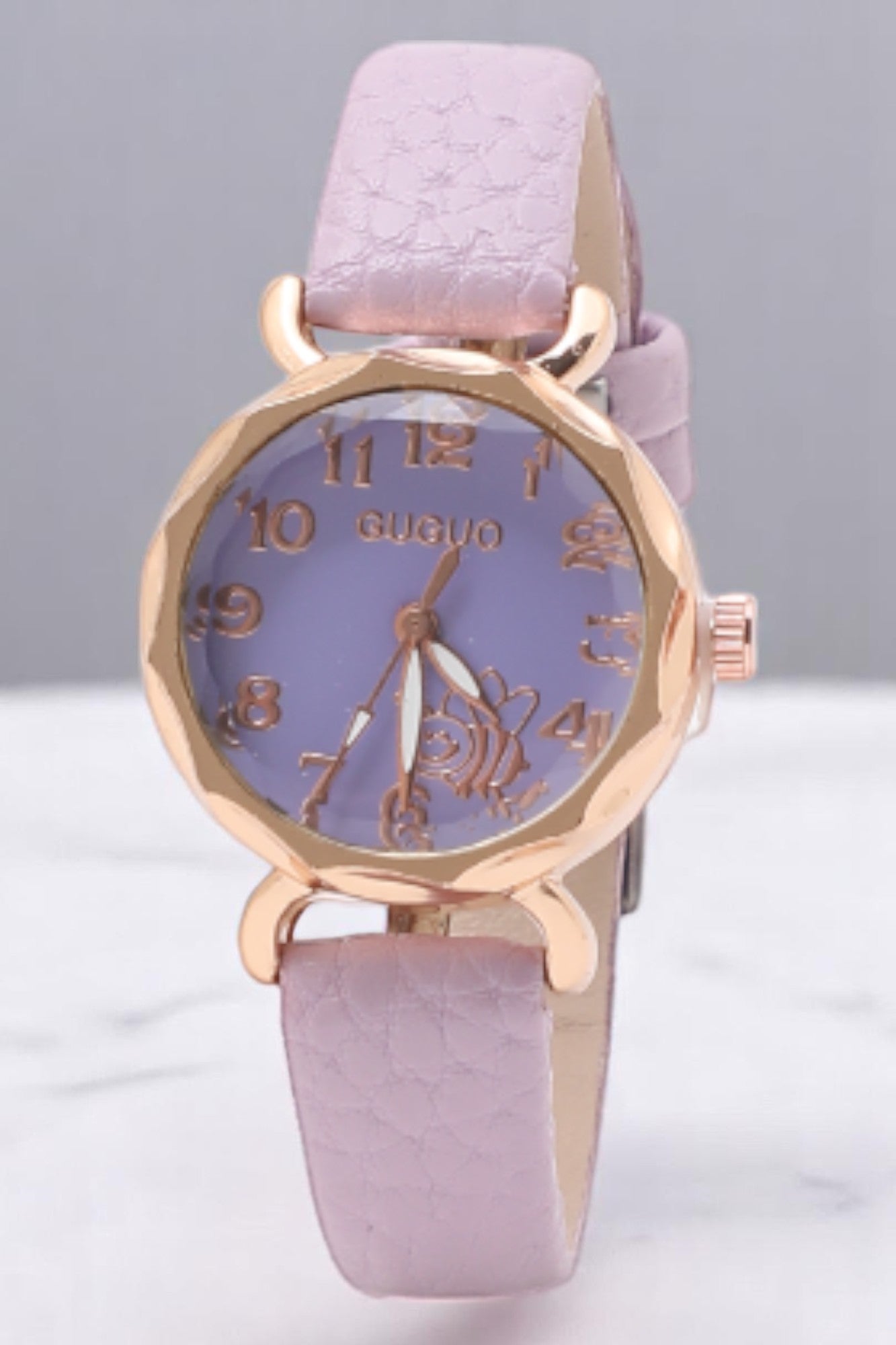 Bee Printed Dial Analog Watch for Women - Purple