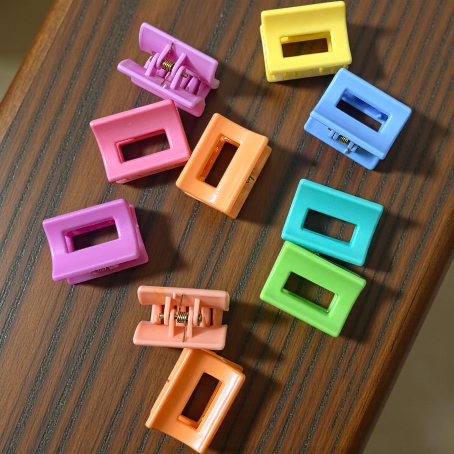 BEE N BEE Multicolor Korean Hair Claw Clips (Small) - Pack of 10 Pcs JHKC1000052