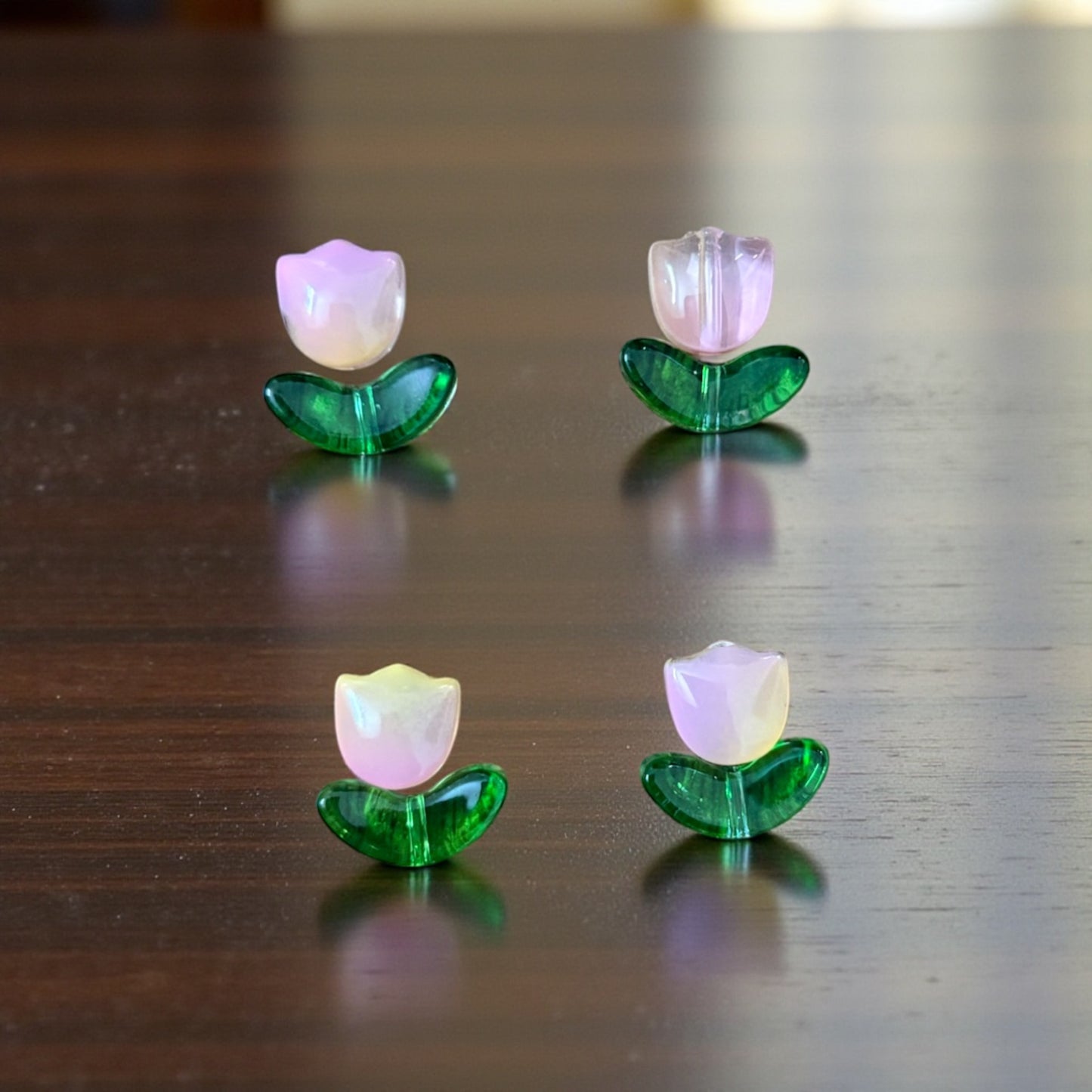 Premium Tulip Flower with Green Leaf (1 Pair)