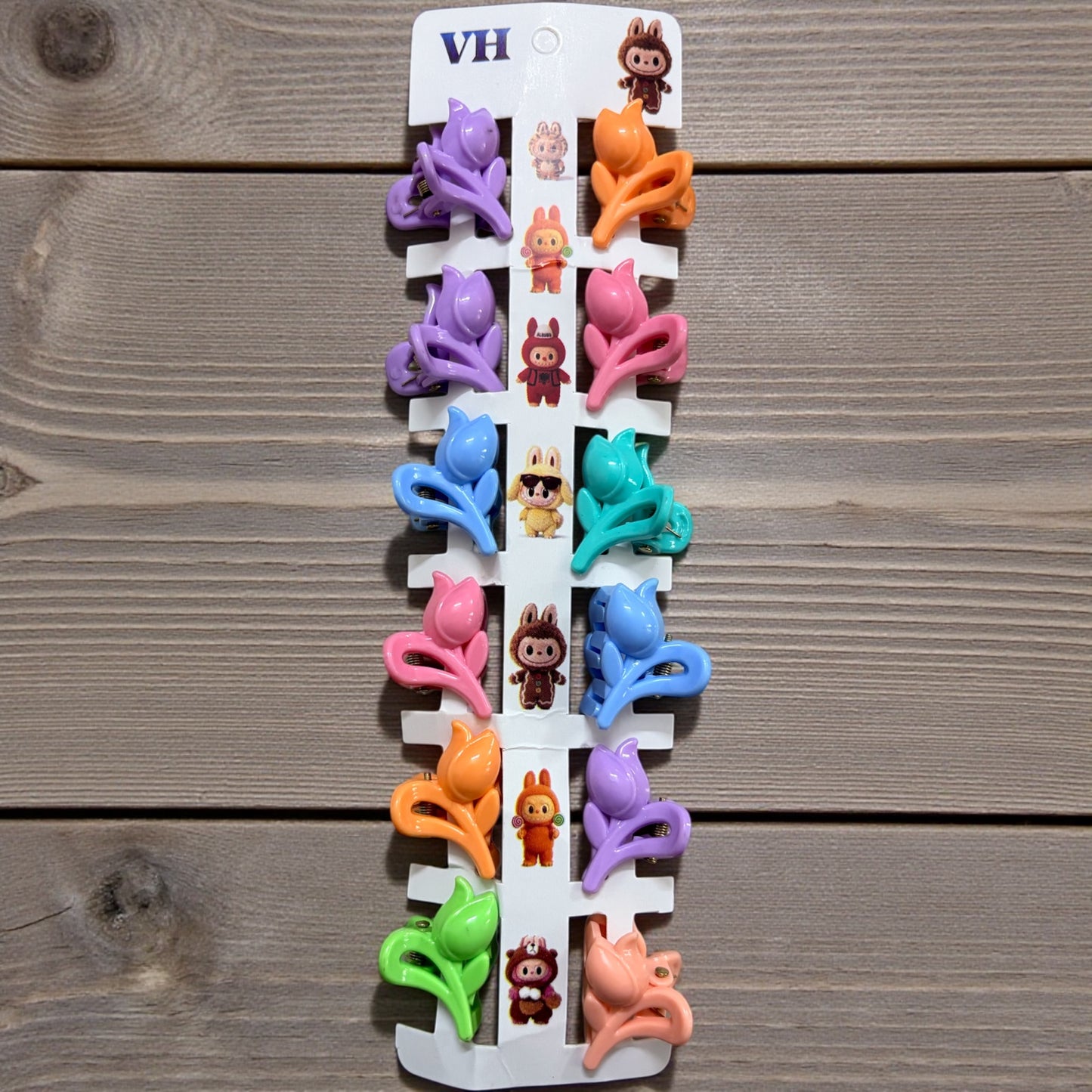Multicolor Korean Hair Clips (Pack of 12 pcs) JHKC100166