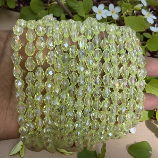 Premium Drop Crystal Beads 8mm - Parrot Green