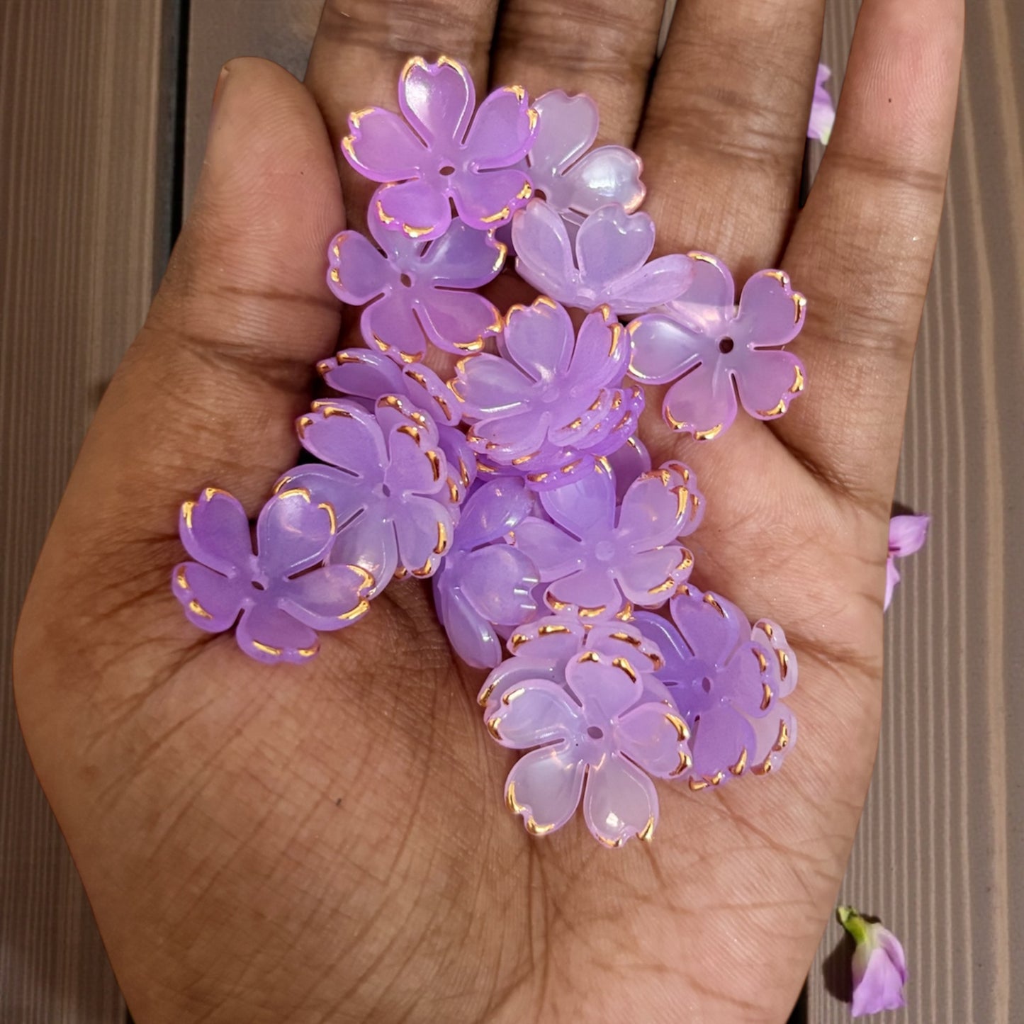 Premium Acrylic Five Petals Flower (10gms) - Type 6
