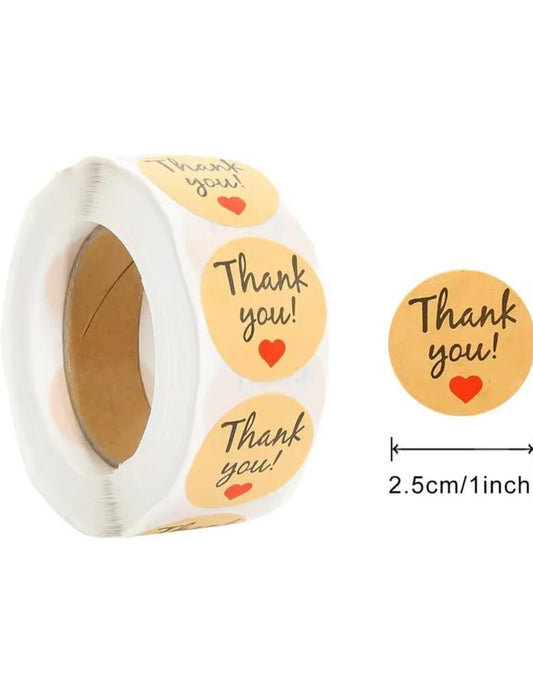 Thank You Stickers 500pcs - Type #2