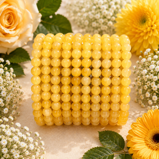 Jelly Beads 8mm - Lemon Yellow