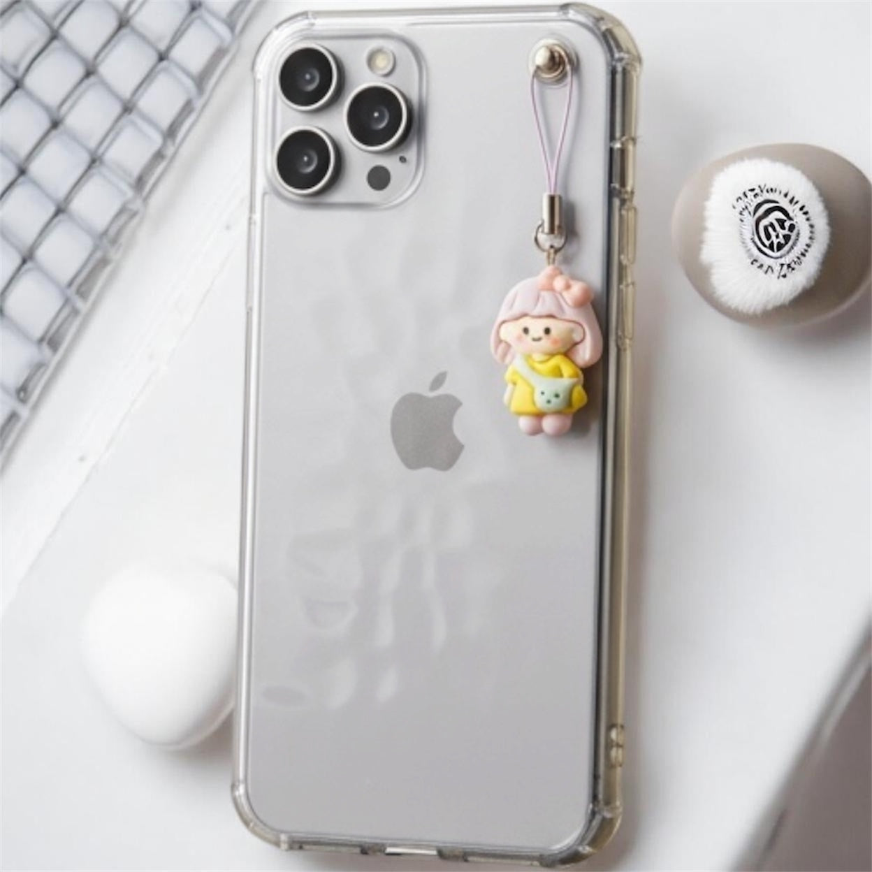 Jo Handmade Purple Doll Phone Charm (1 PC)