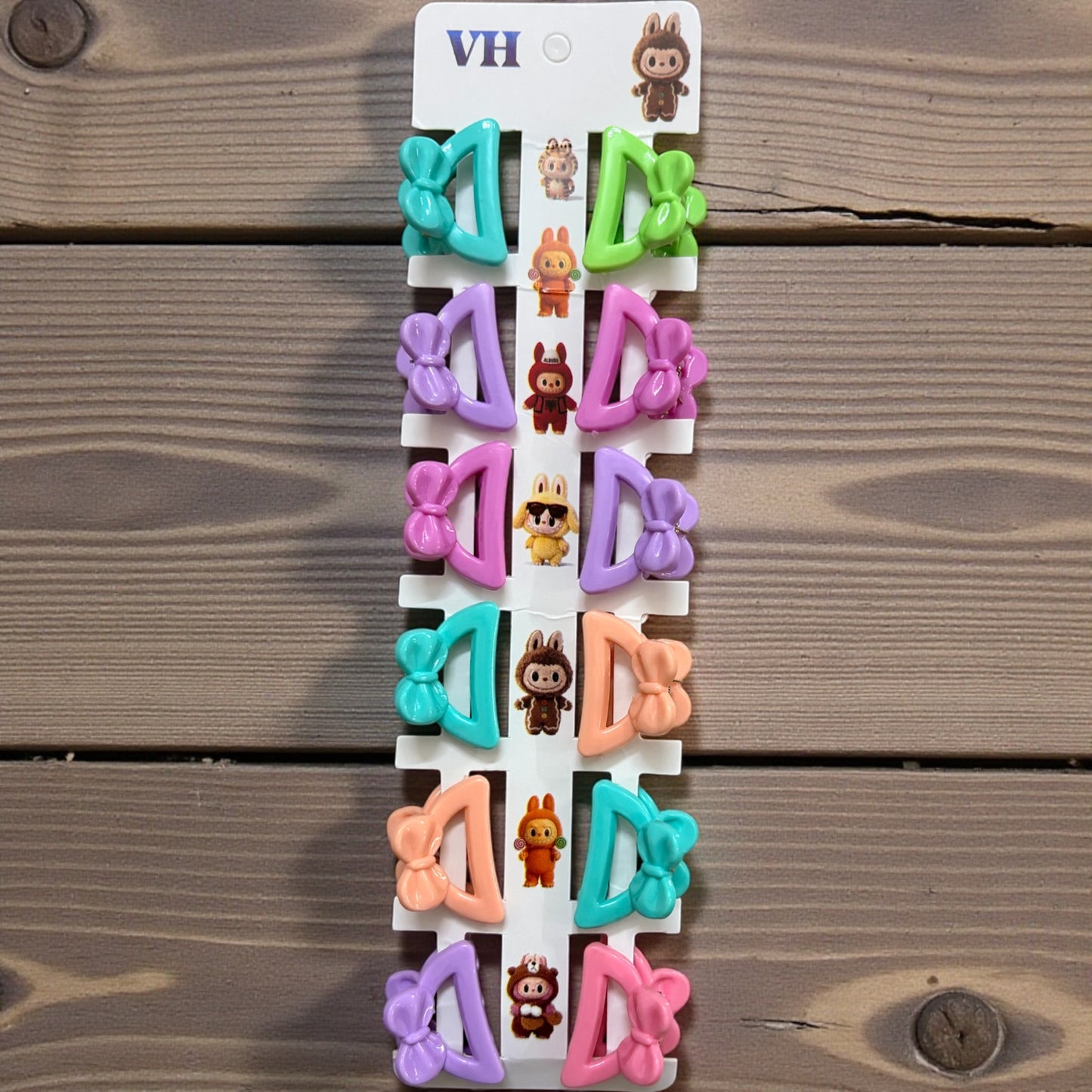 Multicolor Korean Hair Clips (Pack of 12 pcs) JHKC100166