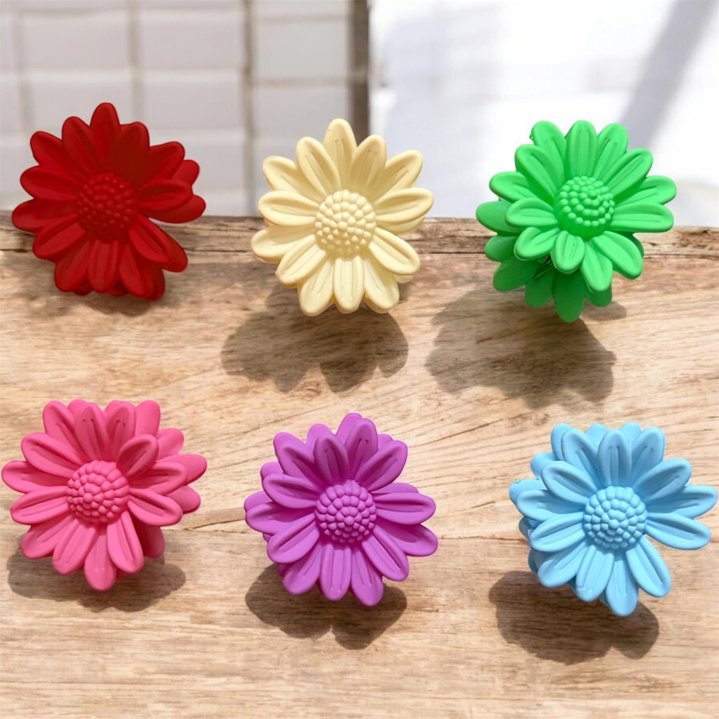 Matte Sunflower Korean Clips (Pack of 6 pcs) JHKC100244