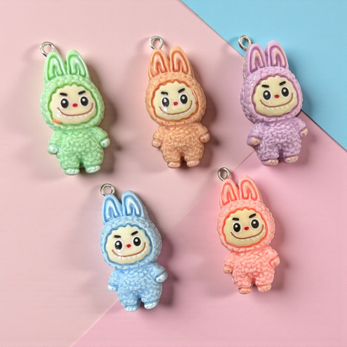 Trending Cute Labubu Silicon Charm 1pc