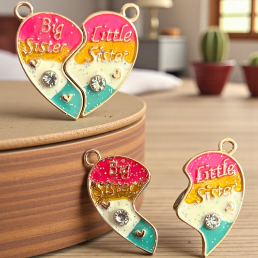 Twin Sister’s Heart Magnetic Charm