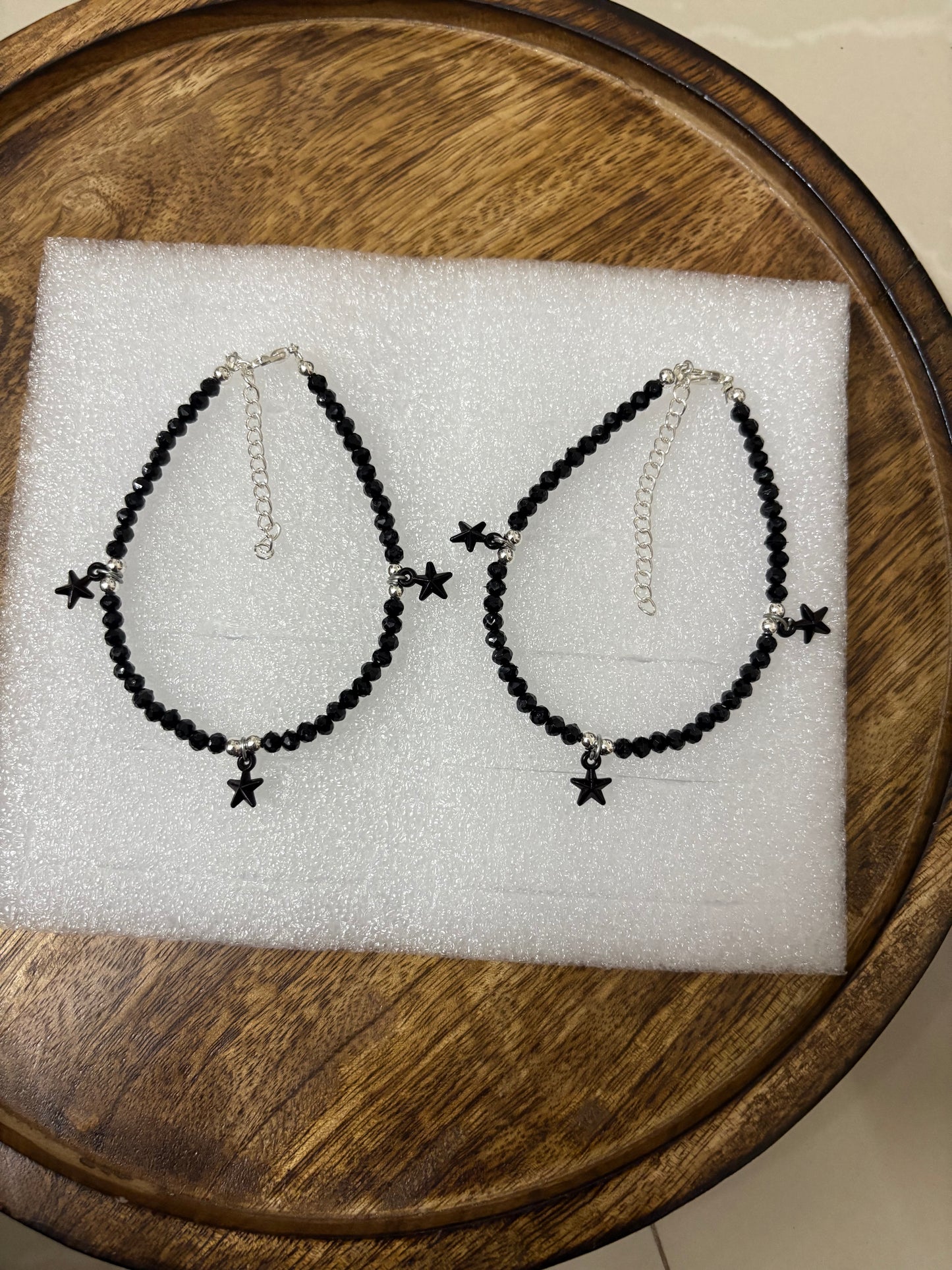 Crystal Beads Anklet Pair - (Mixed Any 3 Set)