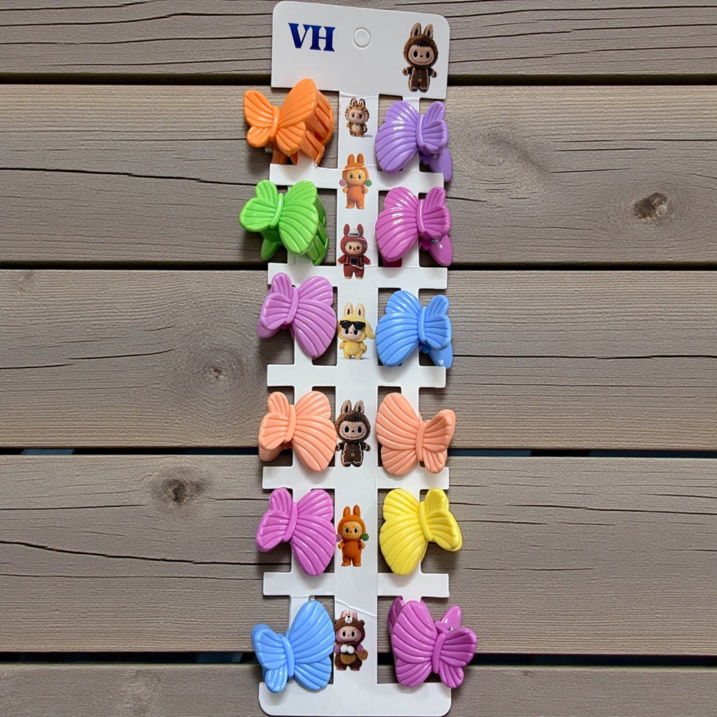 Multicolor Korean Hair Clips (Pack of 12 pcs) JHKC100166