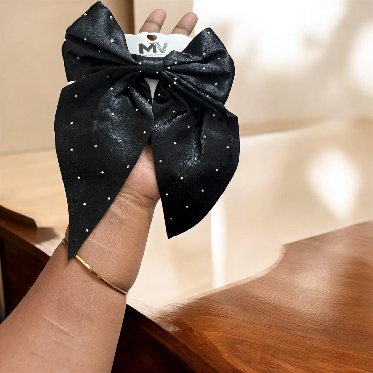 Multicolor Pearl Bow - Big (Pack of 6 pcs) JHKC100252