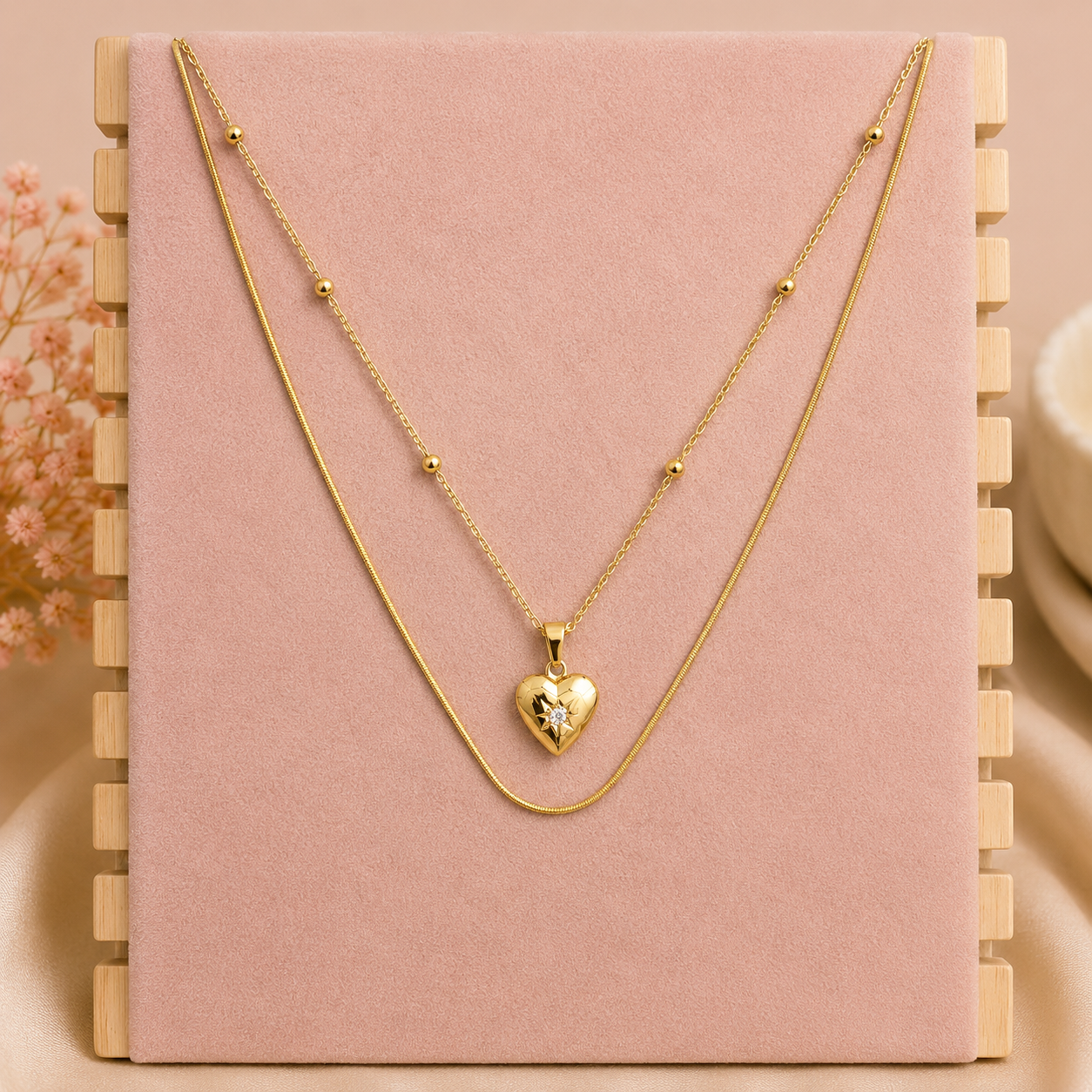 Anti Tarnish Double Layer Necklace - ATN29