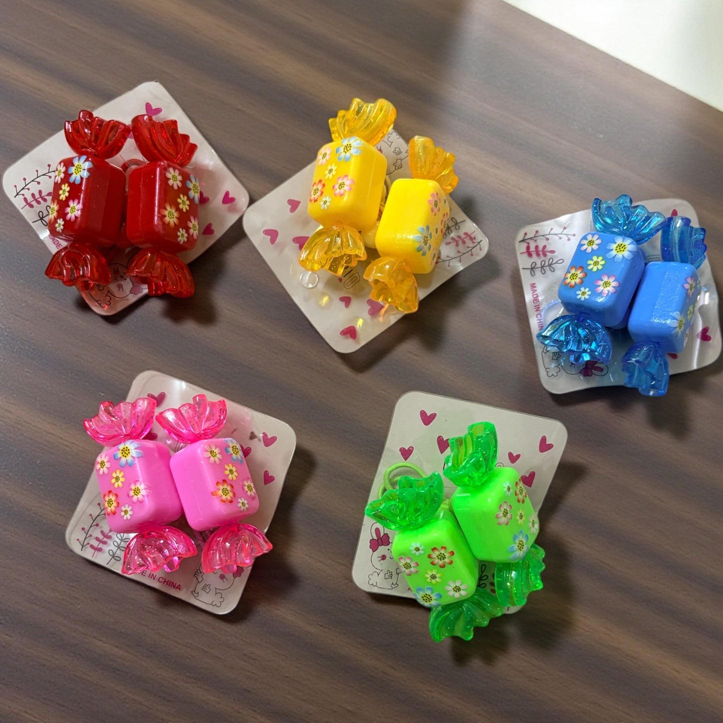 Multicolor Chocolate Hair Claw Clips - Pack of 12 Pcs JHKC1000046