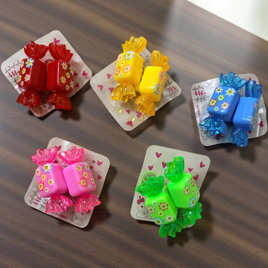 Multicolor Chocolate Hair Claw Clips - Pack of 12 Pcs JHKC1000046
