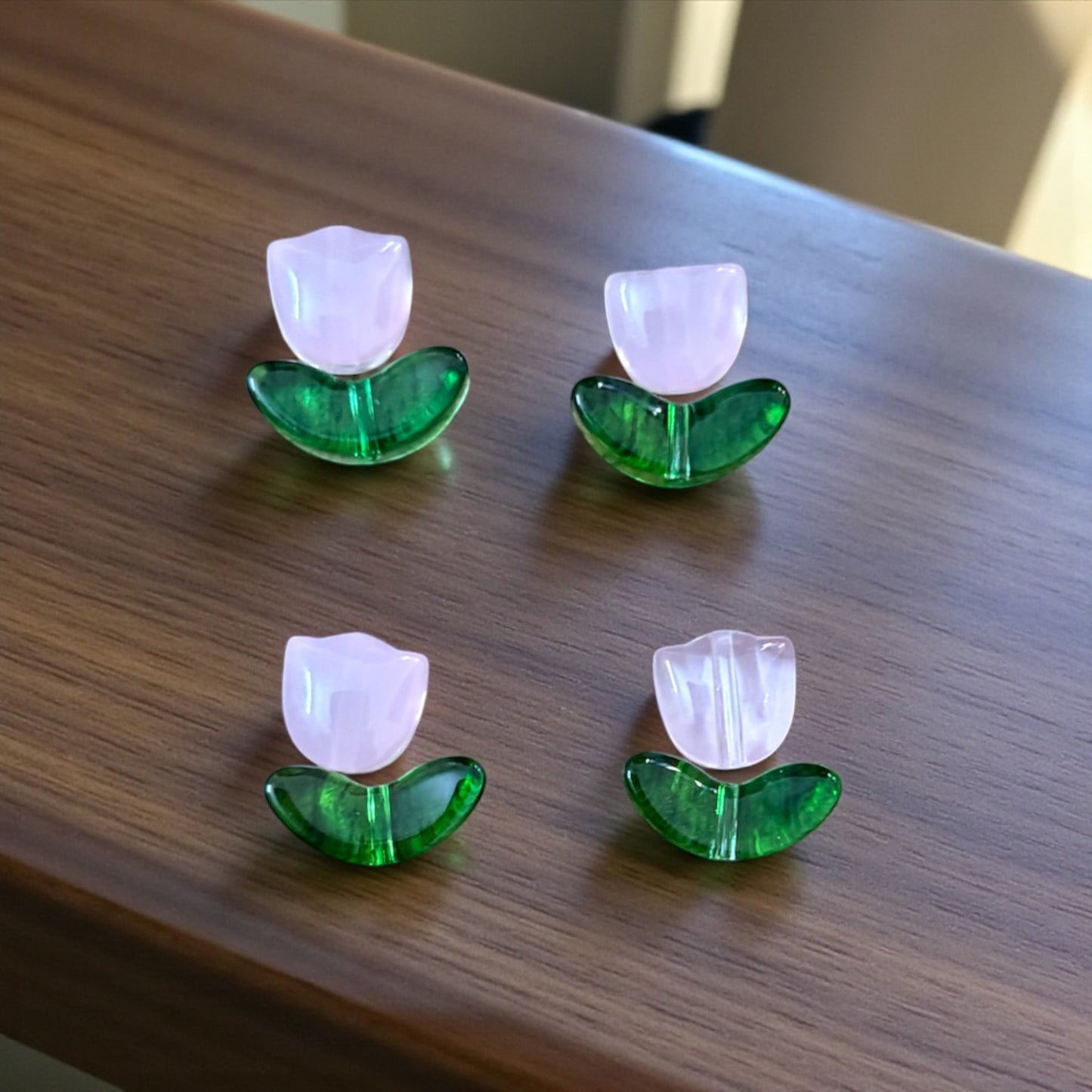 Premium Tulip Flower with Green Leaf (1 Pair)