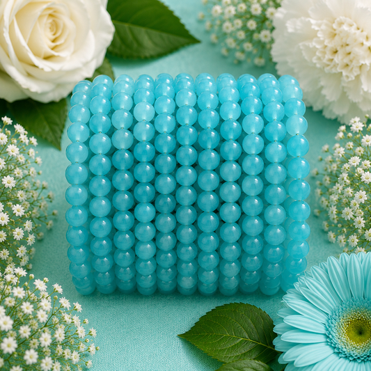 Jelly Beads 8mm - Turquoise Blue