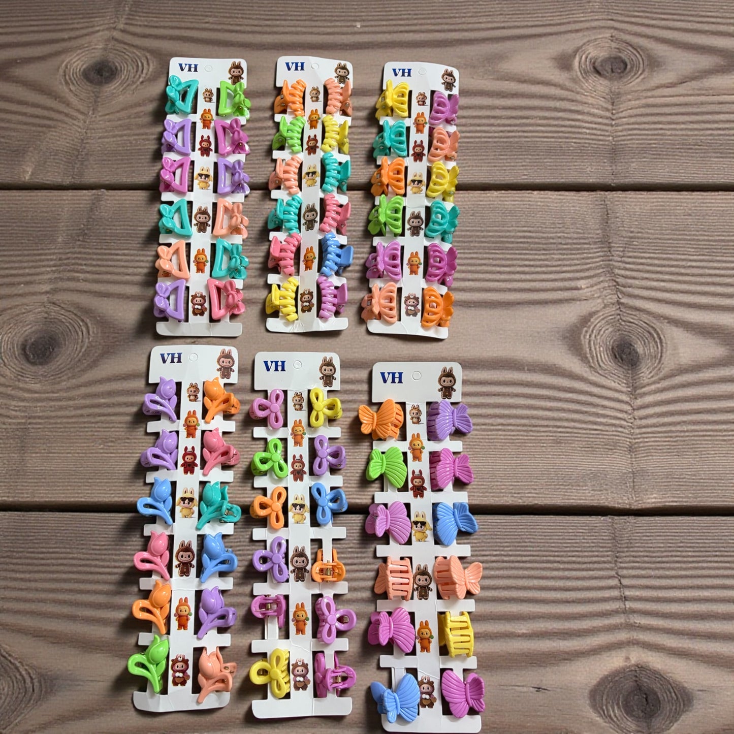 Multicolor Korean Hair Clips (Pack of 12 pcs) JHKC100166