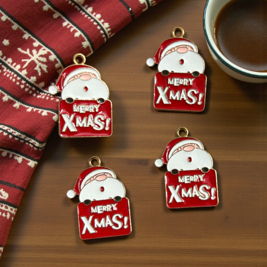 Christmas Enamel Charm (1 Pc) - Design #6