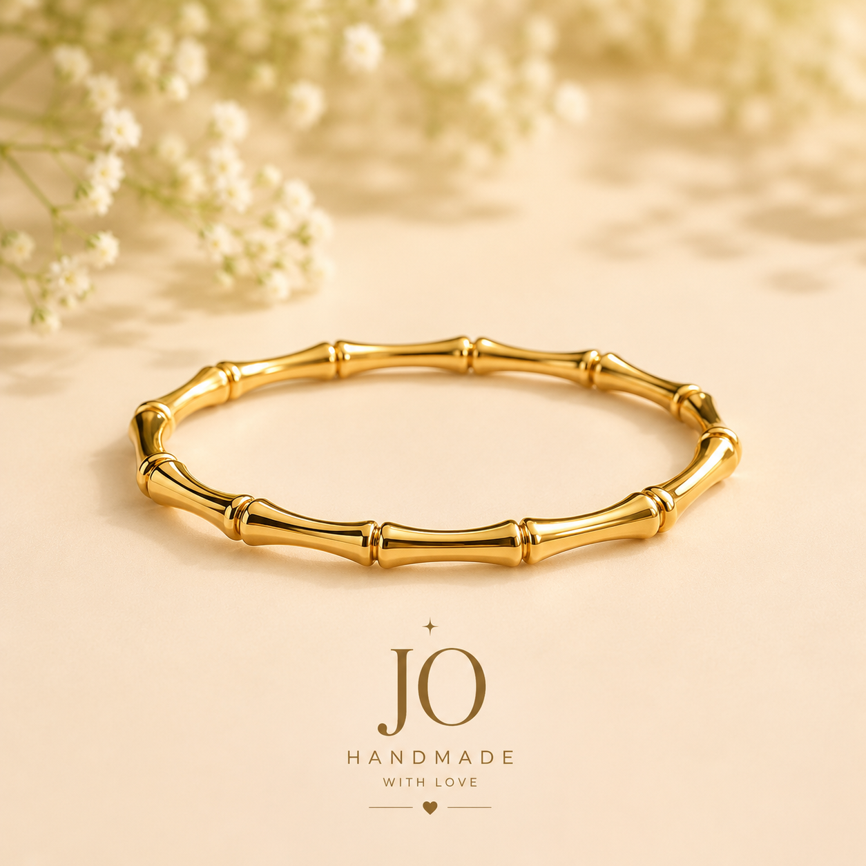Luxury Anti Tarnish Bamboo Bangle Bracelet - ATB30