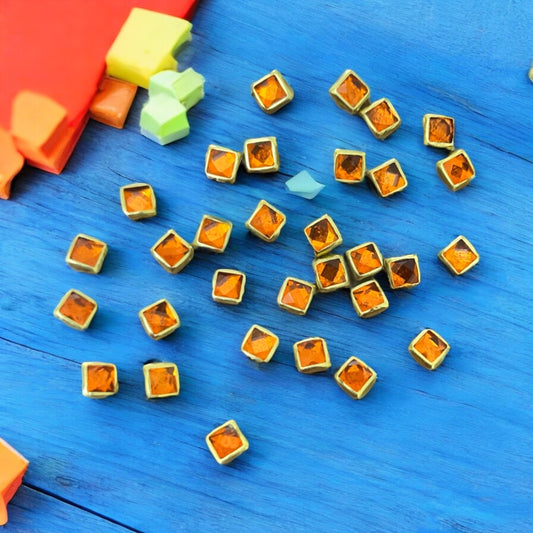 Square Stones (10gms) for Jewelry Making, Bangles & Embroidery