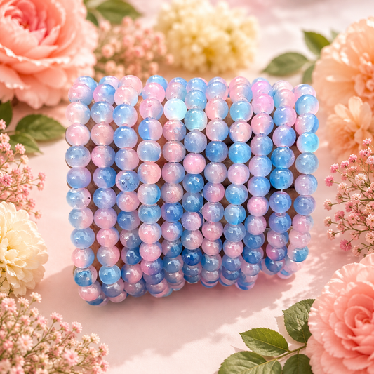Dual Shade Jelly Beads 8mm - Type 2