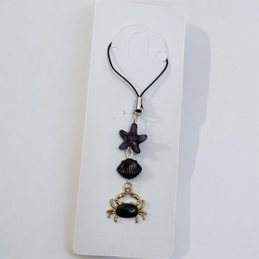 Jo Handmade Black 3-Layer Phone Charm (1 pc)