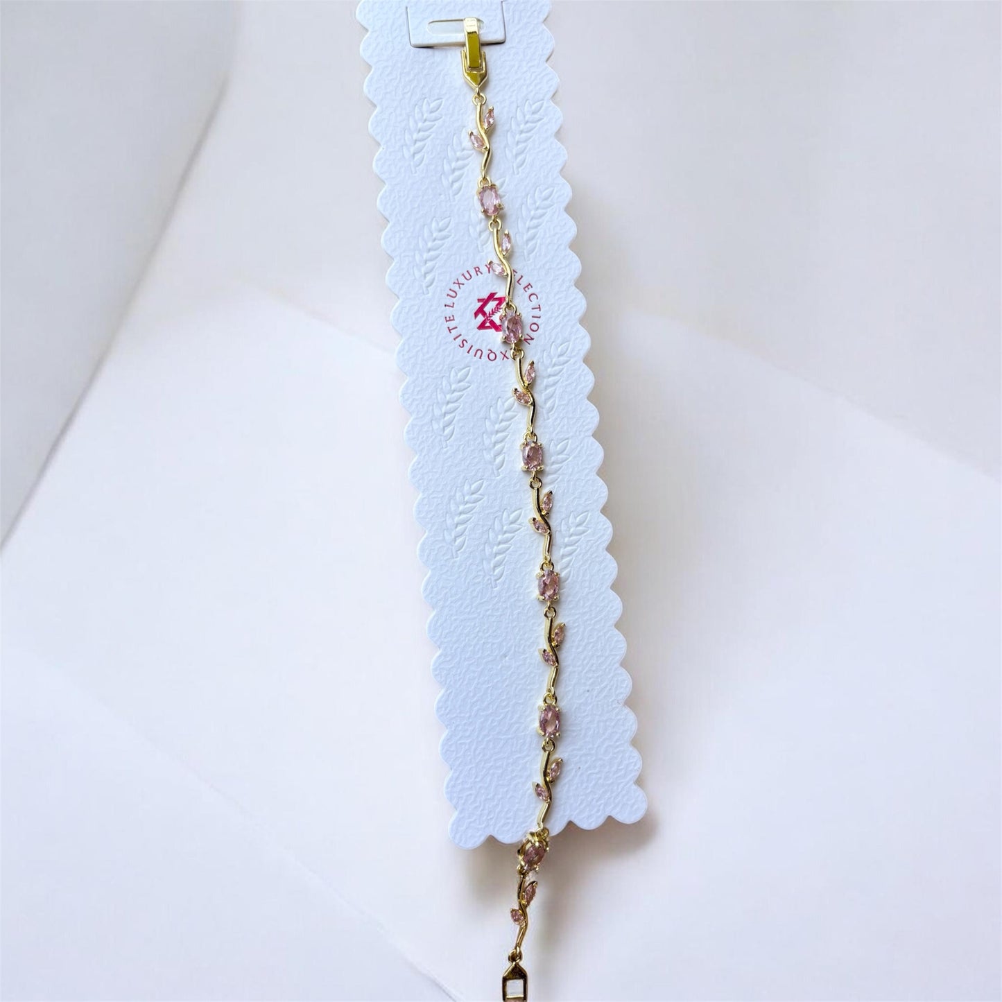 Luxury Anti-Tarnish Tulip Bracelet (Pink) - ATB19