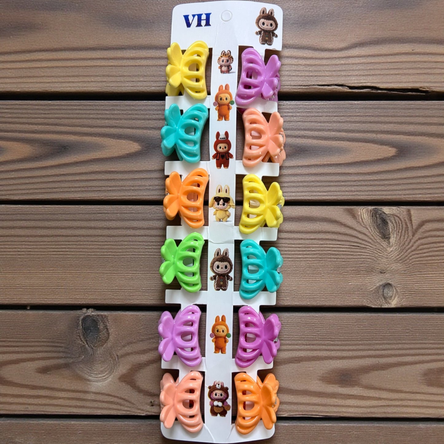 Multicolor Korean Hair Clips (Pack of 12 pcs) JHKC100166