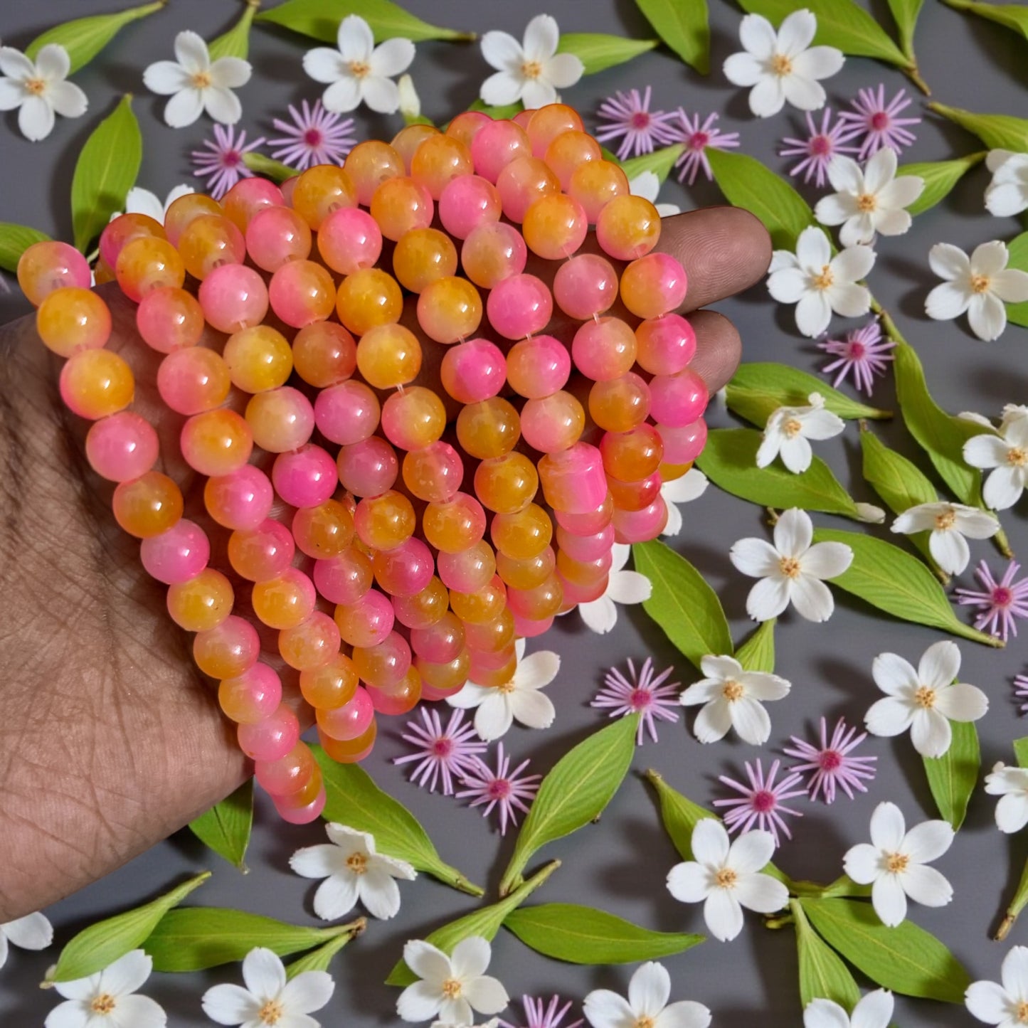 Dual Shade Jelly Beads 8mm - Type 4