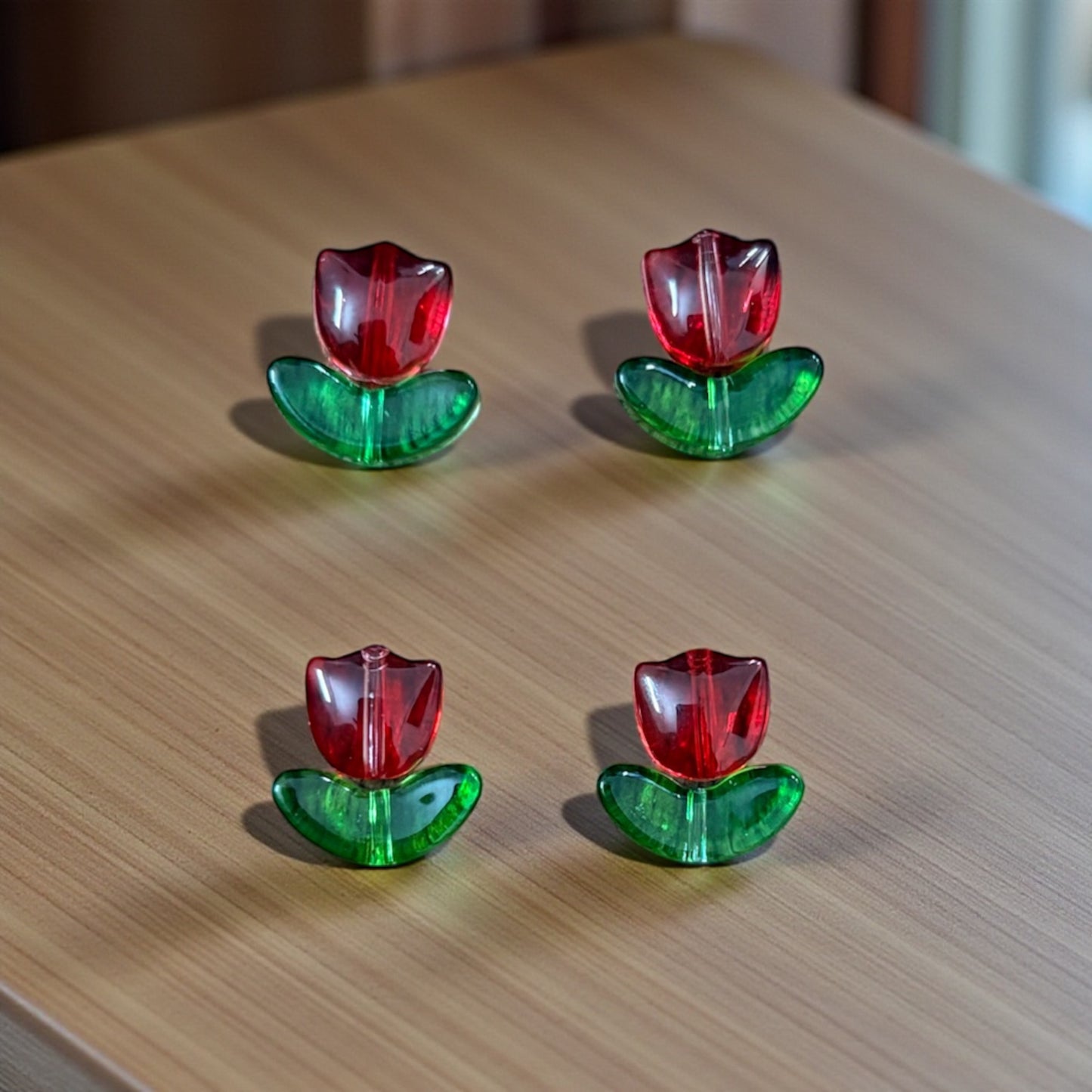 Premium Tulip Flower with Green Leaf (1 Pair)