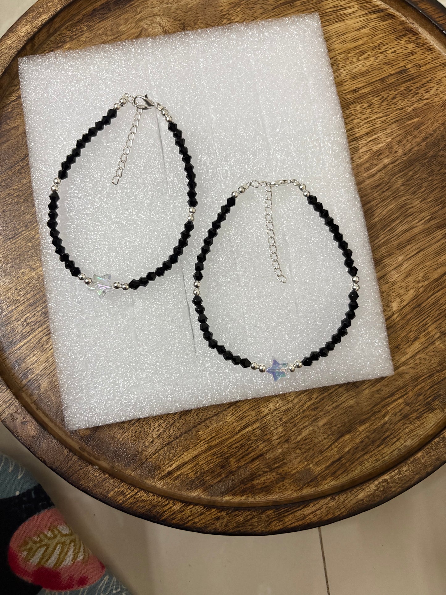 Crystal Beads Anklet Pair - (Mixed Any 3 Set)