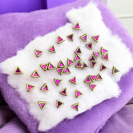 Triangle Stones (10gms) for Jewelry Making, Bangles & Embroidery