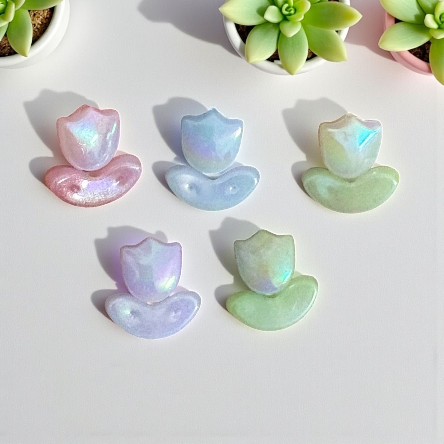 Acrylic Tulip Flower Mixed 10 Pair (Flower + Buds)