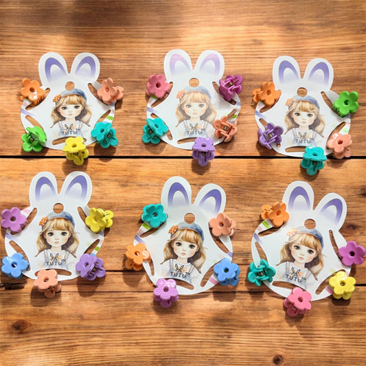 Multicolor Flower Korean Hairclips - Pack of 30Pcs JHKC100288