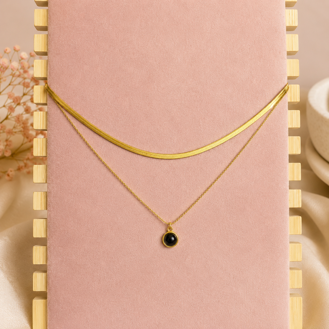 Anti Tarnish Double Layer Necklace - ATN28