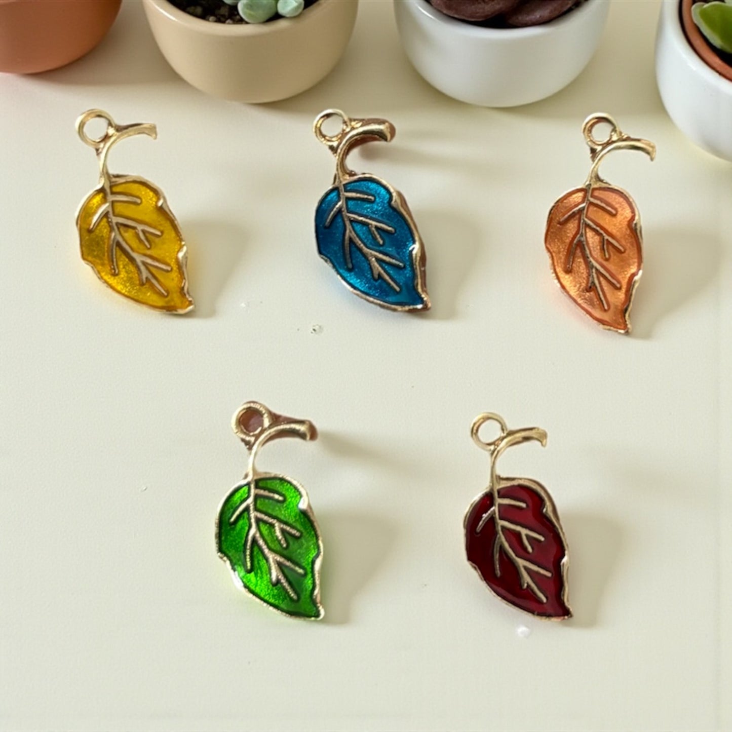 Trending Leaf Metal Charm