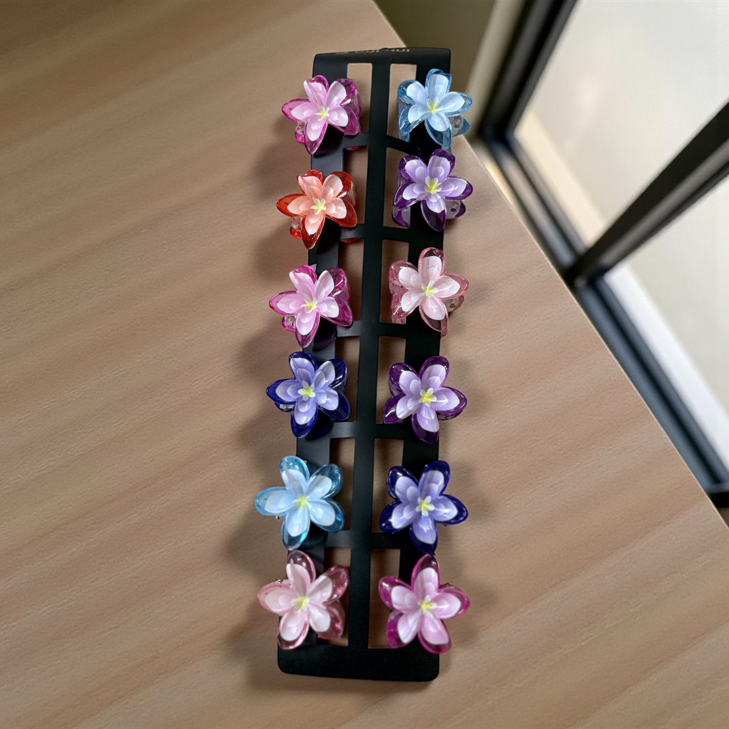 Daisy Layer Printed Hair Claw Clips (Medium) - Pack of 12 Pcs JHKC100130