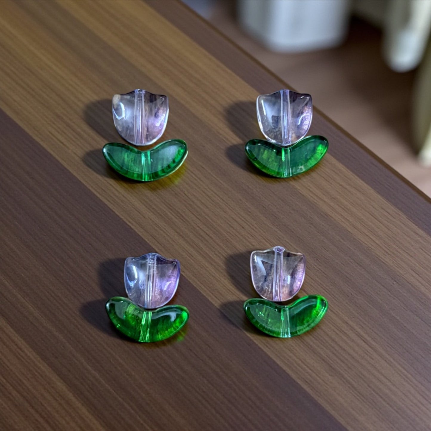 Premium Tulip Flower with Green Leaf (1 Pair)