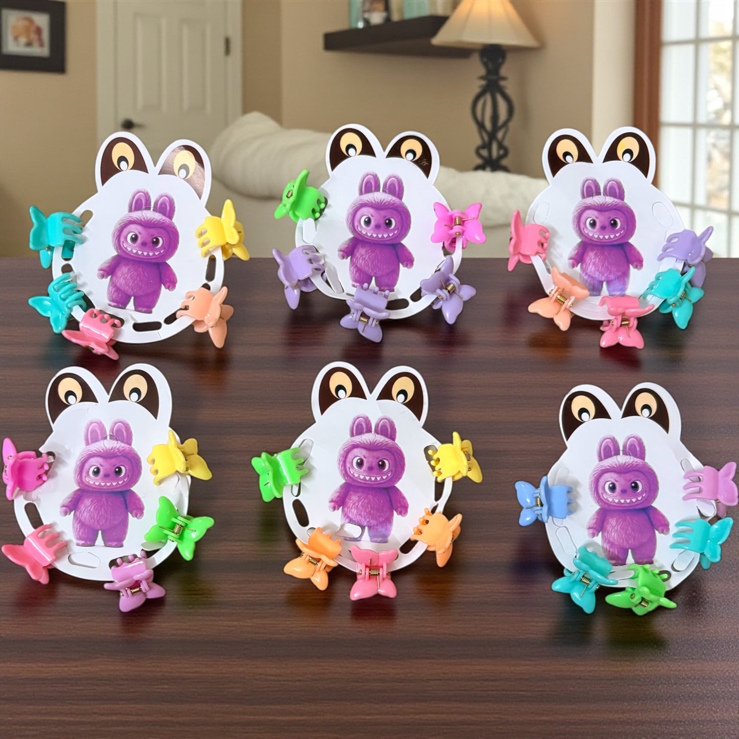 Multicolor Butterfly Korean Hair Clips (6 Set) - 30 pcs JHKC100161
