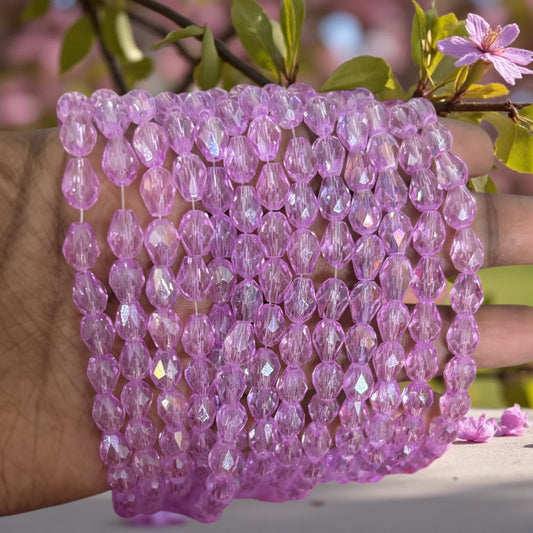 Premium Drop Crystal Beads 8mm - Lavender