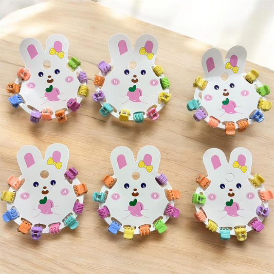 Multicolor Round Korean Hair Clips for Kids (6 Set) - 60 pcs JHKC100226