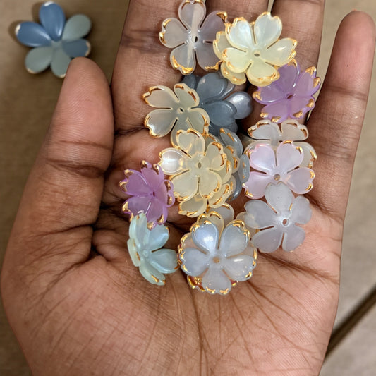 Premium Acrylic Five Petals Flower (10gms) - Type 1