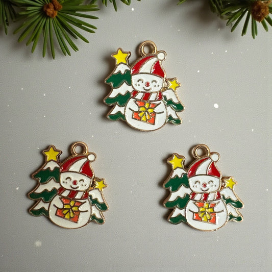 Christmas Enamel Charm (1 Pc) - Design #10