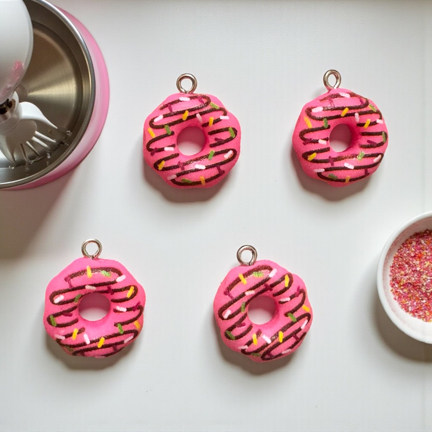 Donut Silicon Charm 1 PC