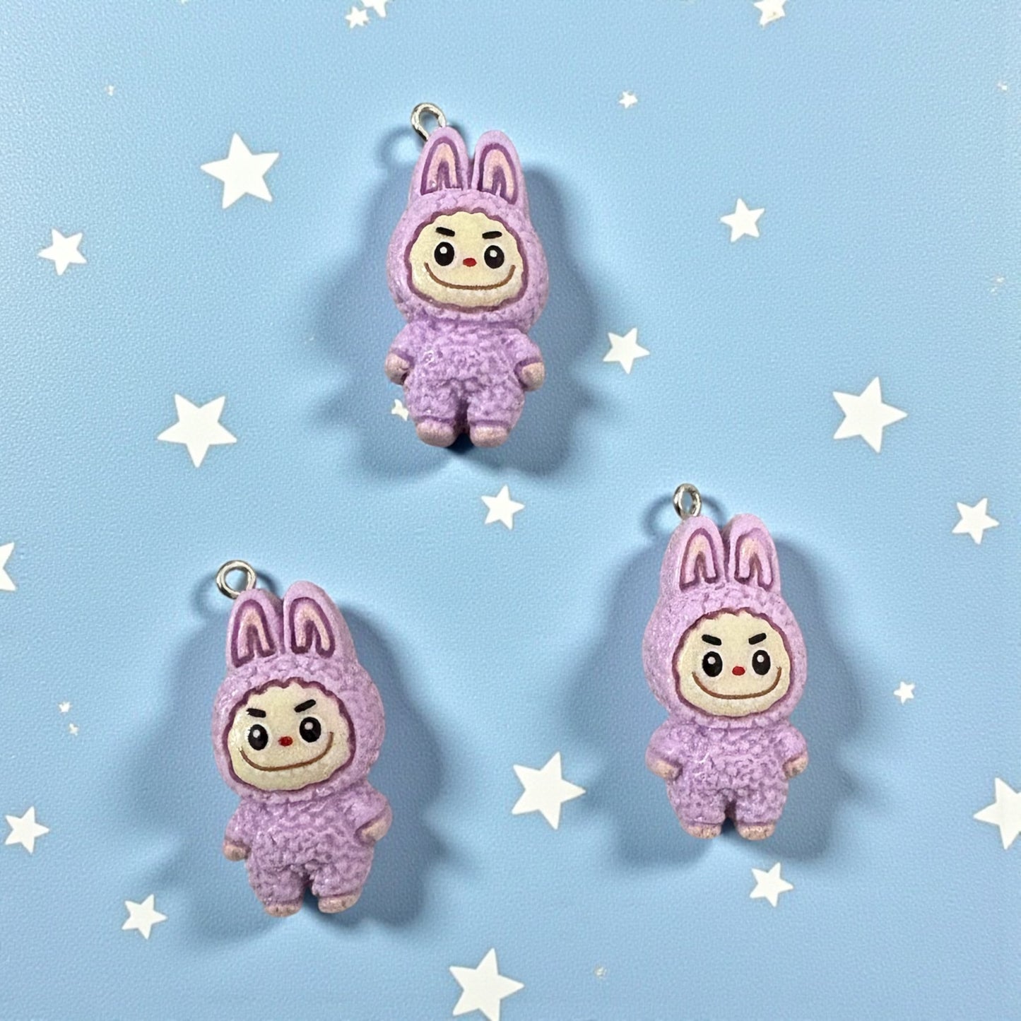 Trending Cute Labubu Silicon Charm 1pc