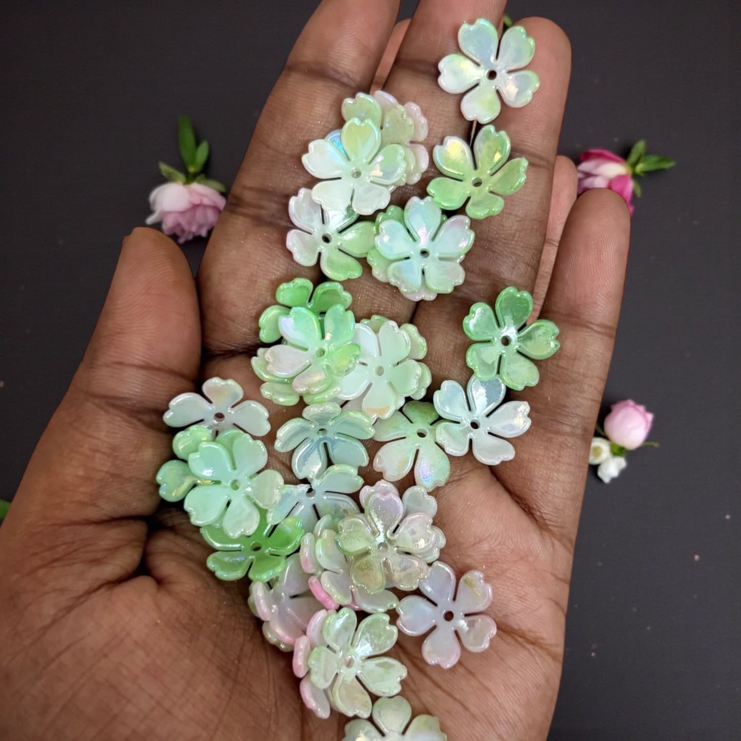 Premium Dual Shade Acrylic Flower (10gms) - Type 4